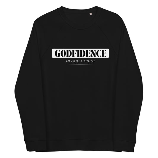 Godfidence Crew Unisex organic raglan sweatshirt