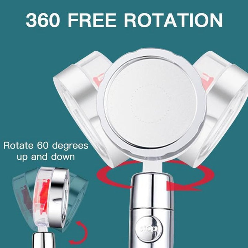 360 Rotating Shower Head/ High Pressure Water Saving Spray Head