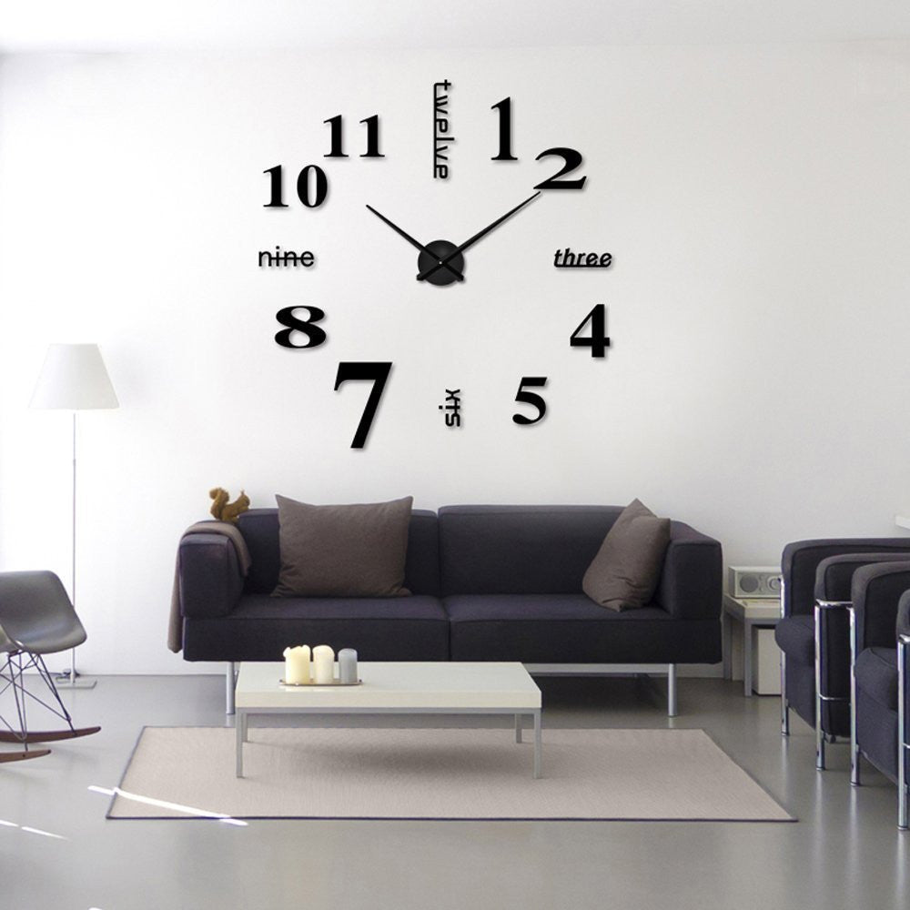 DIY Creative 3D Wall Clock Acrylic