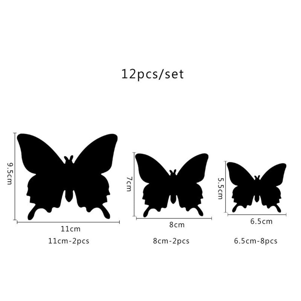 Hot 24pcs Mirror Wall Sticker Decal Butterflies 3D Mirror Wall Art