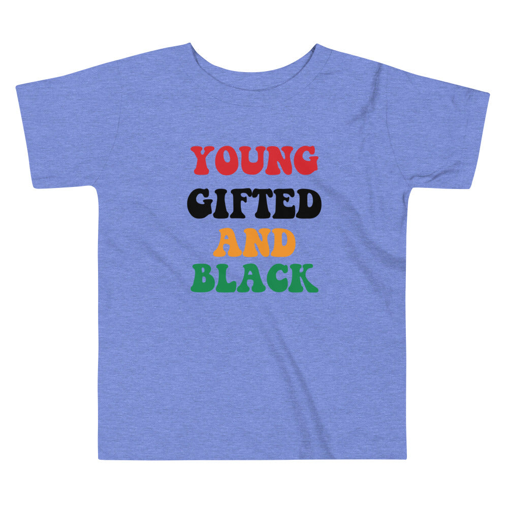 Toddler Short Sleeve "Young Gifted and Black" Tee