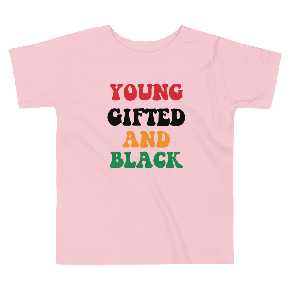 Toddler Short Sleeve "Young Gifted and Black" Tee