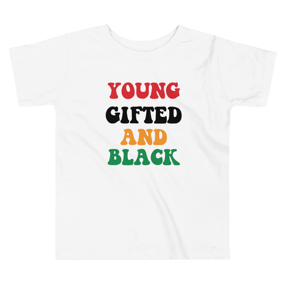 Toddler Short Sleeve "Young Gifted and Black" Tee