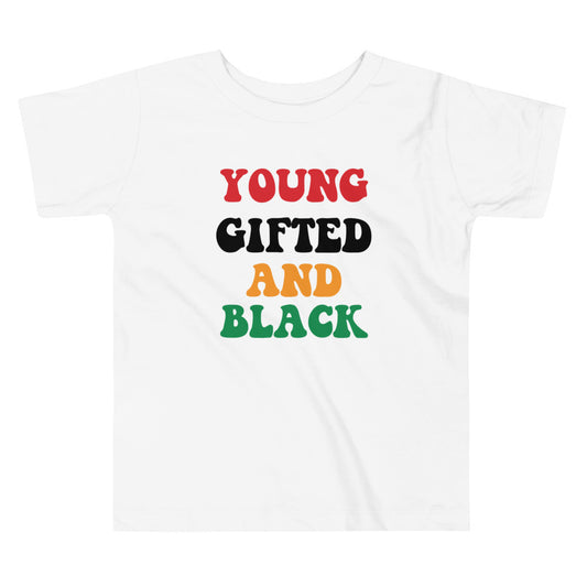 Toddler Short Sleeve "Young Gifted and Black" Tee