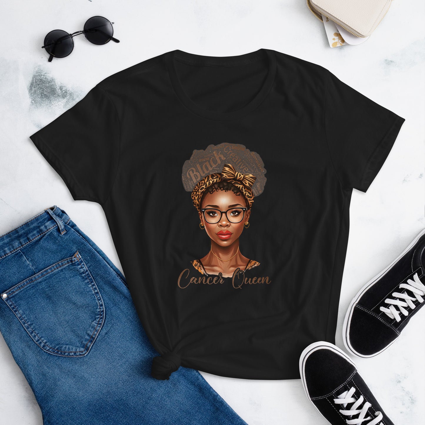 Women's short sleeve “Cancer Queen” t-shirt