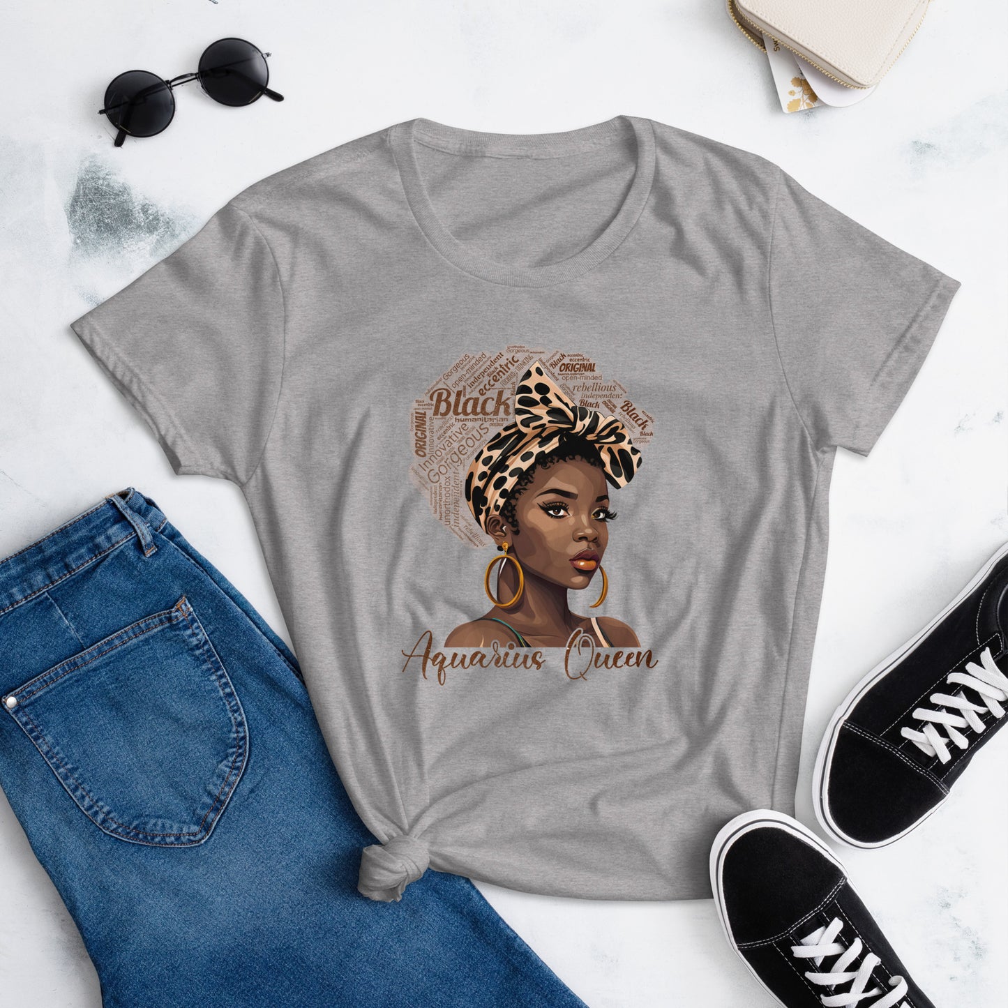 Women's short sleeve "Aquarius Queen" t-shirt