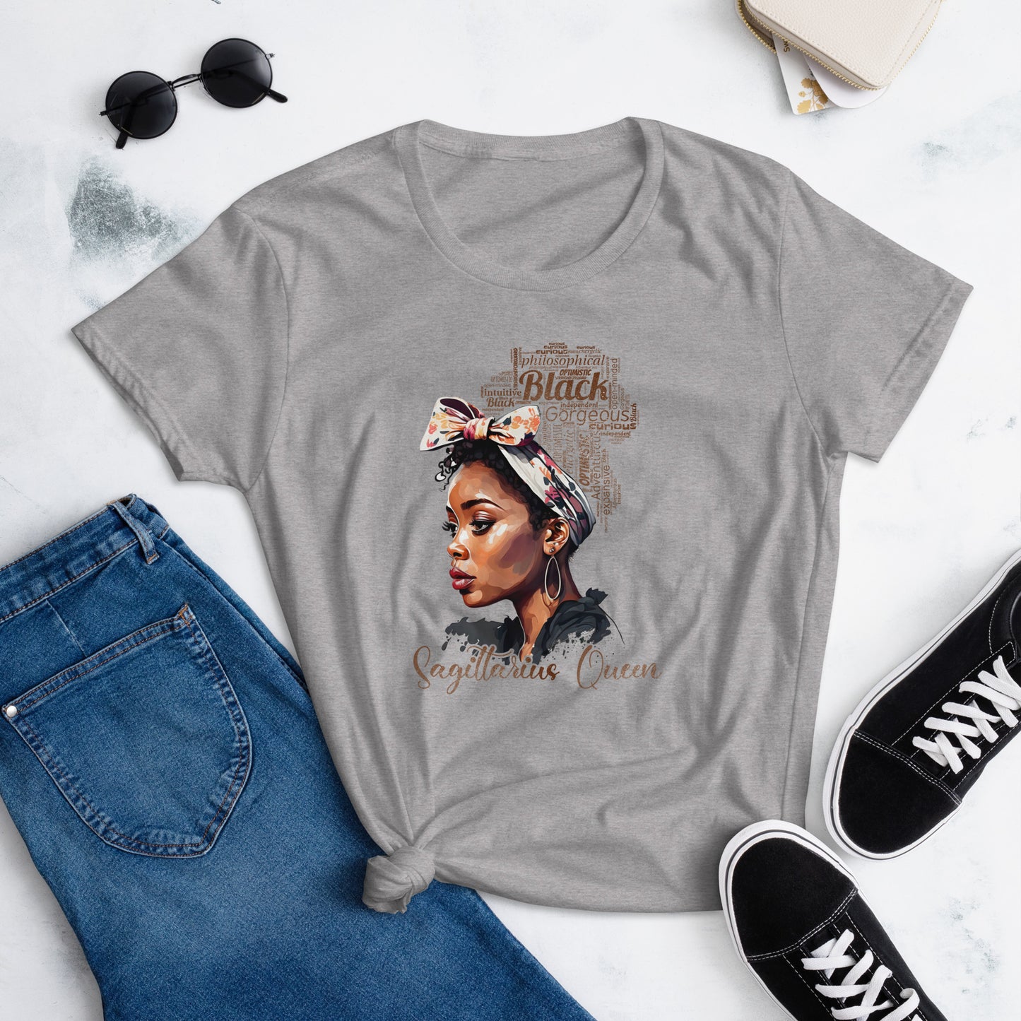 Women's short sleeve "Sagittarius Queen" t-shirt