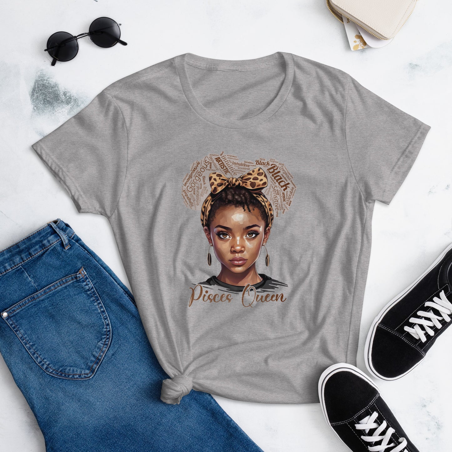 Women's short sleeve "Pisces Queen" t-shirt