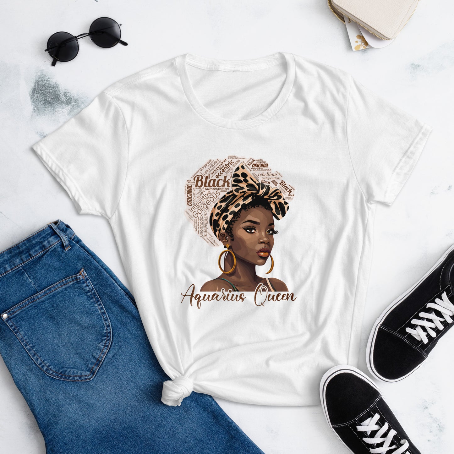 Women's short sleeve "Aquarius Queen" t-shirt