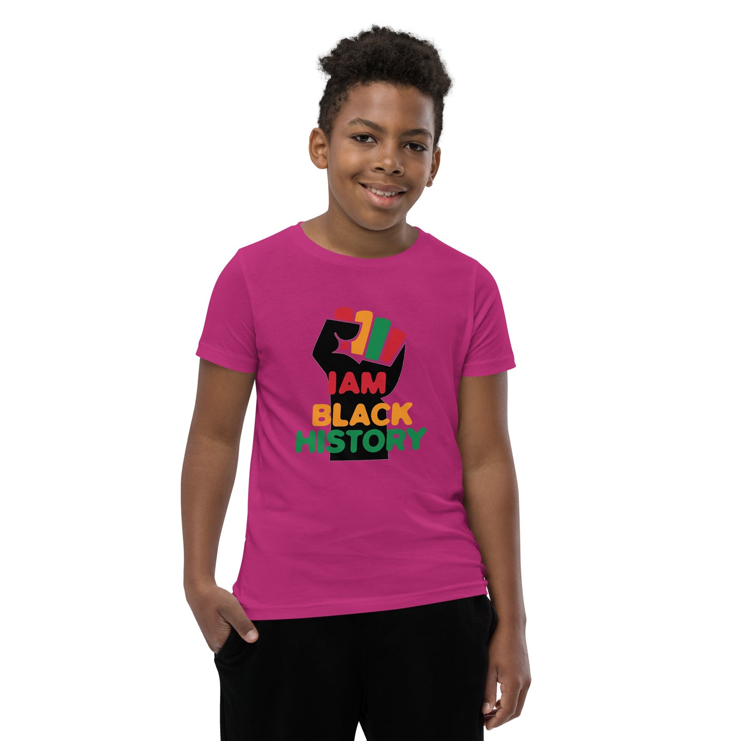 Youth Short Sleeve "I am black history" T-Shirt