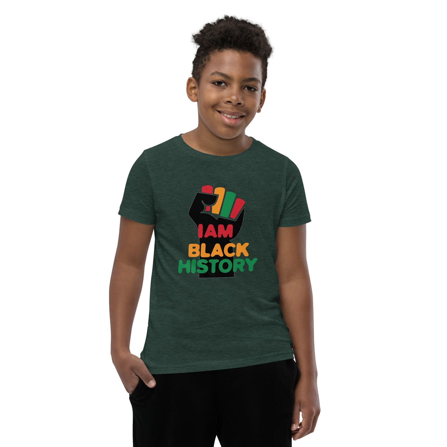 Youth Short Sleeve "I am black history" T-Shirt